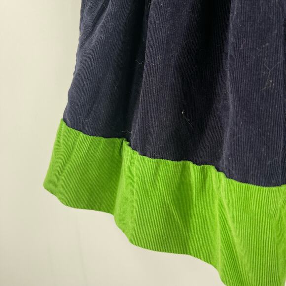 BELLA BLISS Dress Size 3 Boutique Corduroy Green Navy Toddler Girl Prep Holiday - Picture 9 of 12